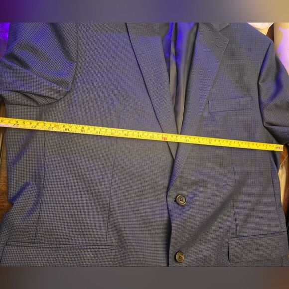 CHAPS 44R Blue Blazer Sport Coat | Dinner Ready Classic Fit Jacket - Picture 5 of 13